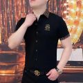 Luxury Printed Polo Shirt for Men Summer Short Sleeve T-shirts Slim Fit Lapel Casual POLO Social Business Office Polo Tee Tops.