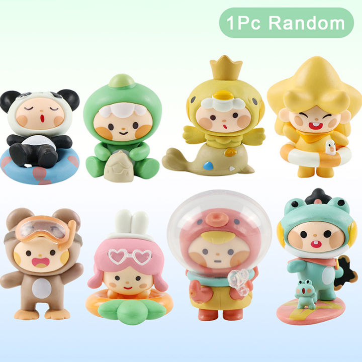 1pc Mini World Holiday Series Blind Box Cute Anime Action Figure Desktop STARLITE