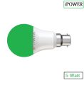 Green Color LED Bulb 5 Watt Pin B 22.