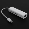 USB-C USB 3.1 Type C To USB RJ45 Ethernet Lan Adapter Hub Cable. 