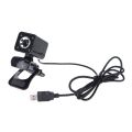 A862 360 Degree Rotatable 480P WebCam USB Wire Camera with Microphone y 4 LED lights for Desktop Skype Computer PC Laptop, Cable Length: 1.4m.