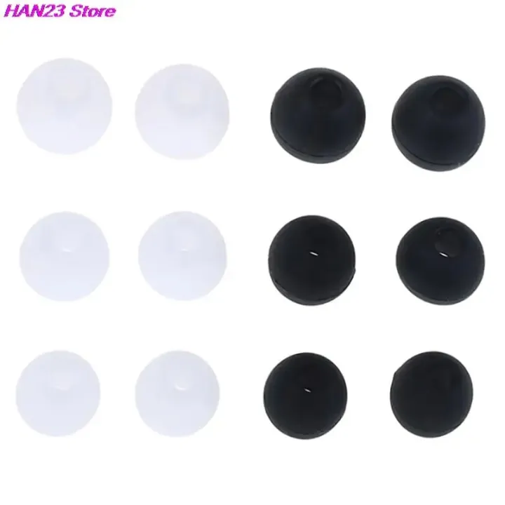 6%20Pairs%202*(S/M/L)%20White/black%20Soft%20Clear%20Silicone%20Replacement%20Eartips%20Earbuds%20Cushions%20Ear%20Pads%20Covers%20For%20Earphone%20Headphone%20-%20Image%204