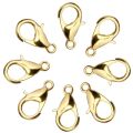 Golden Dolphin Hook Jewelry Making Accessories - Lobster Clasps Claw Hooks for Necklace and Bracelet - 7x12mm.