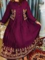 Stitched Chaina Lilen Fashionable and stylist long Grown kurti 1 piece For Women/Girls.
