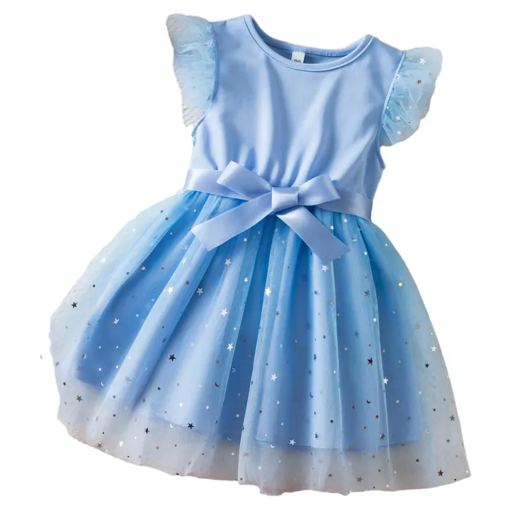 GC%20Toddler%20Baby%20Girl%20Tulle%20Tutu%20Dress%20Round%20Neck%20Ruffle%20Sleeve%20Outfit%20Star%20Sequins%20Bow%20Waistband%20Princess%20Dress%20-%20Image%208