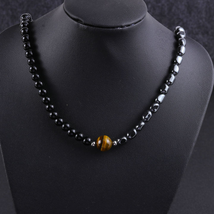 %5B%20New%20%5D%20Irregular%20with%20Personality%20Haematite%20Beaded%20Men's%20Necklace%20Simple%2010mm%20Natural%20Tiger%20Eye%20Necklace%20Men%20-%20Image%203