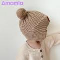 Cozy Baby Hat Adorable Cartoon Bear Winter Hat with Ear Protection Soft Warm Unisex Baby Beanie for Cold Weather Elastic Knitted Design Perfect for Southeast Asian Buyers Children Hat.