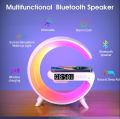 RGB Night Light Alarm Clock Desk Lamp Bluetooth Speaker  Wireless Charging Modern Speaker. 