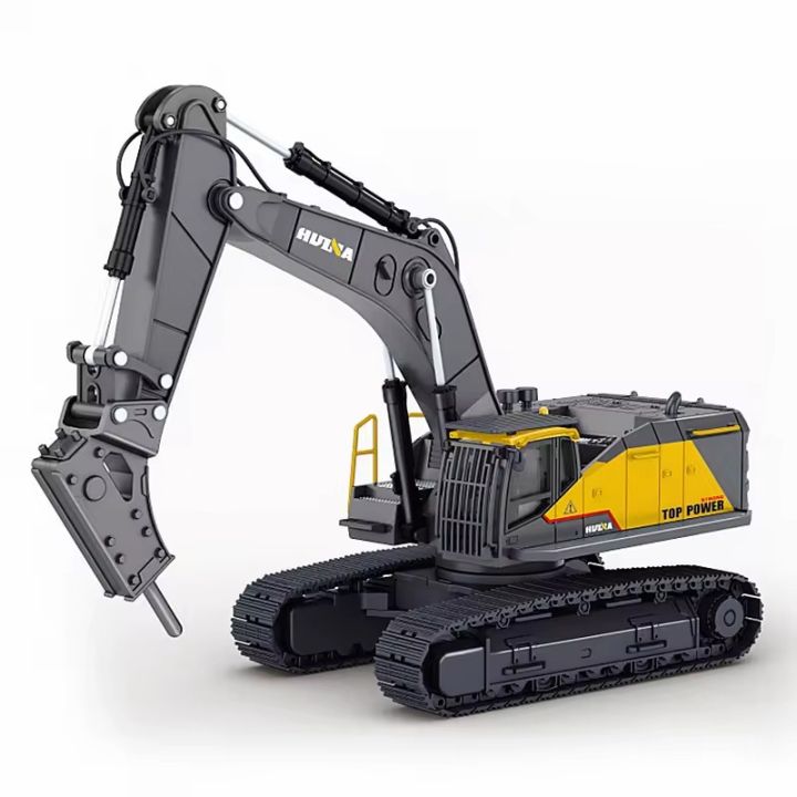 GC 1:50 Mini Excavator, Excavator Truck Toys, Diecast Engineering Construction Vehicle Model, Drilling Machine Engineering Excavator Toy