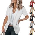 Spring Summer Blazer Women Coat Fashion Vest Woman Outfits Casual Elegant White Suits Ladies Clothes Outerwear Casaco Feminino.
