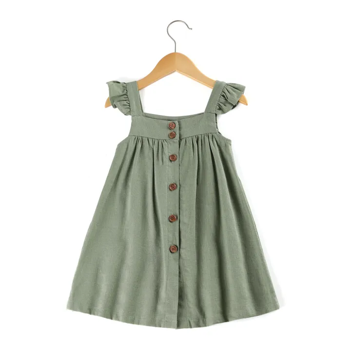 Premium%20Quality%20-%20Baby%20Girls%20Linen%20Dress%20Summer%20Solid%20Spaghetti%20Strap%20Sleeveless%20Kids%20Girls%20Clothing%20-%20Couture%20-%20High-end%20-%20Image%205