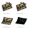 (New) scratch off world travel map poster copper foil wall sticker personalized journal log small size with cylinder packing. 