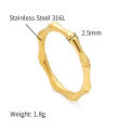 Chris April fashion jewelry 316L stainless steel bamboo joint knuckle rings for men. 