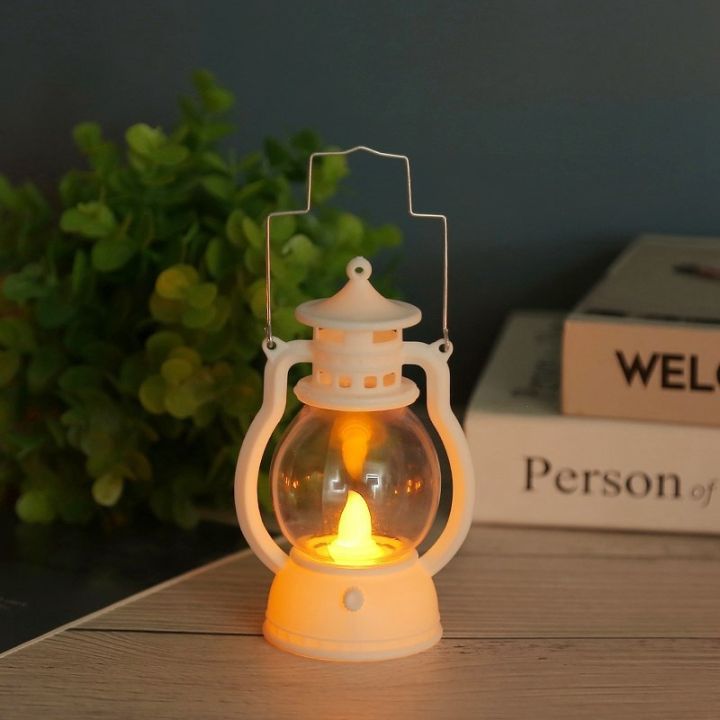 Retro oil lamp energy-saving holiday desktop hang bar night light festival decorative led small home party retro lantern - table lamp