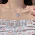 Trendy luxury fashionable butterfly necklace for women.