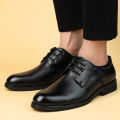 【Emotion HENG】Men's Business Formal Leather Shoes Men's Korean-Style British Casual Shoes Black Professional Lace-up Wenzhou Men's Shoes. 