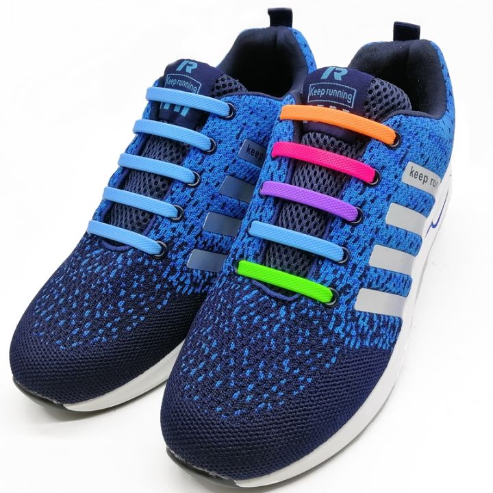 16 pcs/Set Silicone Elastic Shoe Lace Fashion Running No Tie Shoelaces All Sneakers Fit Strap