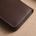 Soft Leather Men's Card Holder Large Capacity Anti-Demagnetization Compact Wallet.
