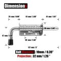 XHHDQES 20Pcs 5 Inch Stainless Steel Spring Loaded Latch Pin Barrel Bolt 2mm Thickened Door Lock Brushed.