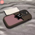 Luxury Cream Puffs Candy Color Cartoon Funny Kitten Casing Compatible for IPhone 11 15 12 14 13 Pro Max XR 14 15 Plus XS X Max Doodle Simple Cute Cat Shockproof Soft Couples Cover. 