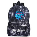 Mr Beast Lightning Cat Backpack Creative Pattern Printing Outdoor Travel Bag Student Schoolbag. 