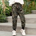 Pants For Girls Solid Pants Girls Fashion Drawstring Child Trouser Teenage Child Girl Cargo Pants For Kids Clothes 8 10 12. 