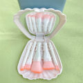 Makeup Brush Set With Mirror, Portable Home/Travel Use, Eye Shadow, Highlighter, Foundation.