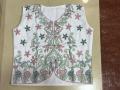 Elegant Embroidered Sleeveless Blouse Top for Girls - Floral/Geometric Pattern, Regular Fit. 