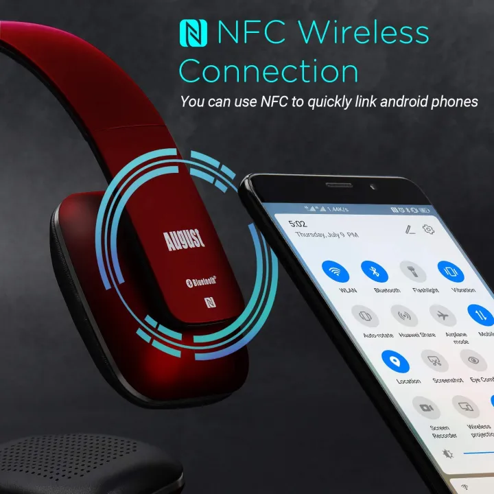 August%20EP636%20Bluetooth%20Wireless%20Headphones%20with%20Microphone/NFC%20Comfortable%20On%20Ear%20HIFI%20Bluetooth%20v4.1%20Headset%20for%20PC,Smartphone%20-%20Image%203
