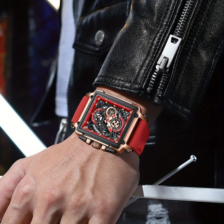 CRRJU%20Sports%20Men's%20Watch,%20Multifunctional%20Chronograph%20Waterproof%20Square%20Wristwatch%20-%20Image%207