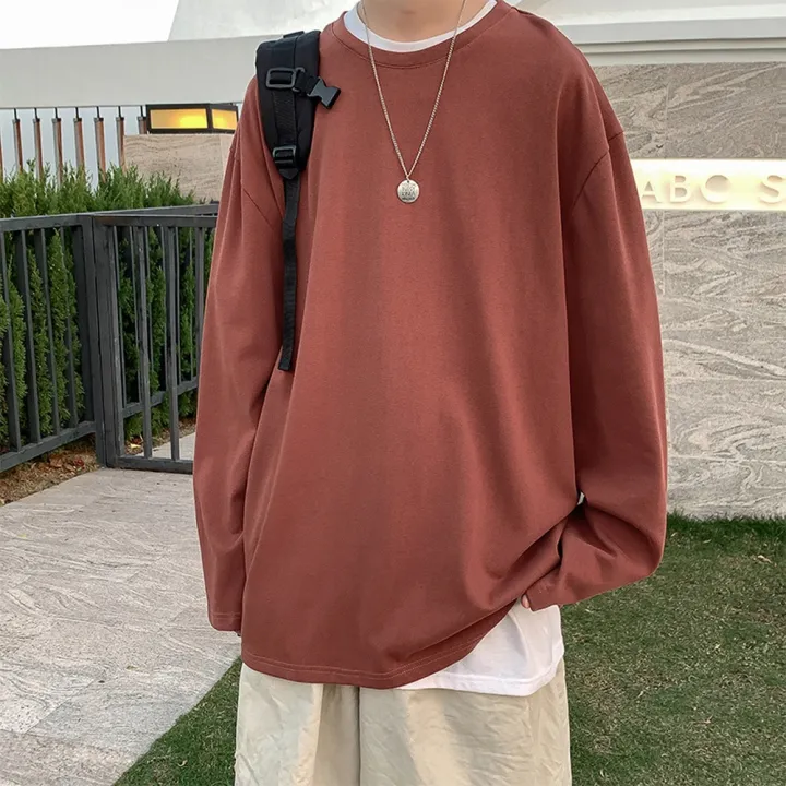 New%20Long%20Sleeve%20t%20shirt%20for%20Men%20Autumn%20Fashion%20Cotton%20Solid%20Color%20t-shirts%20Cozy%20Streetwear%20Men's%20t-shirt%205XL%20Baggy%20Korean%20Trendy%20-%20Image%206