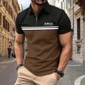 Men's Polo Shirt Summer Streetwear Boss 3dPrinted Golf Short Sleeve Business Casual Zipper Polo Sportswear Male Clothing For Men. 