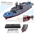 niceEshop Remote Control Battleship, Waterproof Educational Toys Challenger Aircraft Carrier - RC Boat Aircraft Ship - Boat Kids Toys for Boys Girls.