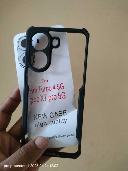 Xundd%20%20poco%20x7%20pro%205g%20/poco%20Turbo%204%205G%20Transparent%20Black%20Back%20%20cover%20-%20Image%203