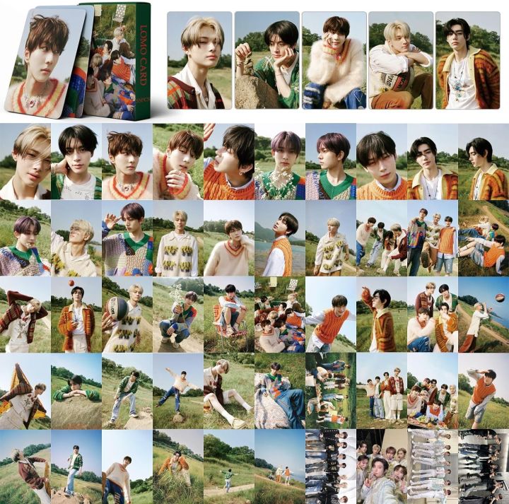 55pcs KPOP ENHYPEN Lomo Card ENHYPEN ORANGE BLOOD Album Poster ENHYPEN Gift Merchandise Postcards Greeting Cards for Fans