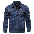 2023 New Spring Autumn Simple New Men Denim Jackets Casual Fashion Slim Fits Jean Denim Jacket Patchwork Zipper Mens Clothing.