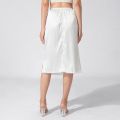 Women's Half Slips Elastic Waist Solid Color Satin Underskirt Lace Trim Skirt for Under Dresses Female Bottoming Underskirt.