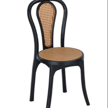 New Classic Chair (Wood Insert) - Black