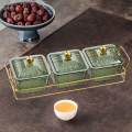Divided Serving Dishes, Dried Fruit Plate Snack Dishes, Multifunctional with Lid Tray Snacks Plate Appetizer Serving Tray for Nuts Fruits Home. 