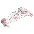 Universal Motorcycle Rear Mudguard with LED Tail Light.