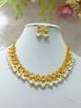 Exclusive degain white pearl colourful necklace with earring for women. 