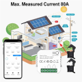 Tuya WiFi Smart Meter Digital Energy Meter Smart Energy Meter 80A Current Transformer Solar PV Production Consumption Monitor.