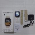 GT20 Smart Watch Waterproof Calling Option Big Display - Gold. 