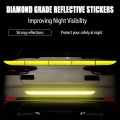 5Pcs/set Car Reflectante Reflector Sticker Waterproof Car Body Trunk Reflective Tape Reflex Warning Car Bumper Decoration Sticker Auto Exterior Accessories.