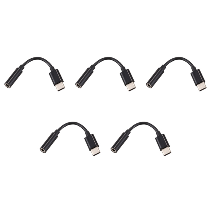 5X USB C to Headphone/Earphone Jack Cable Adapter,Type C