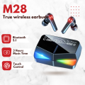 M28 TWS Bluetooth Earphones Wireless Touch Headphones Stereo Music Gaming Earbuds.