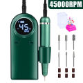 45000RPM Electric Nail Drill Machine Rechargeable Manicure Machine With LCD Display Portable Cordless Drill Set Nail Art Tools Lateil.