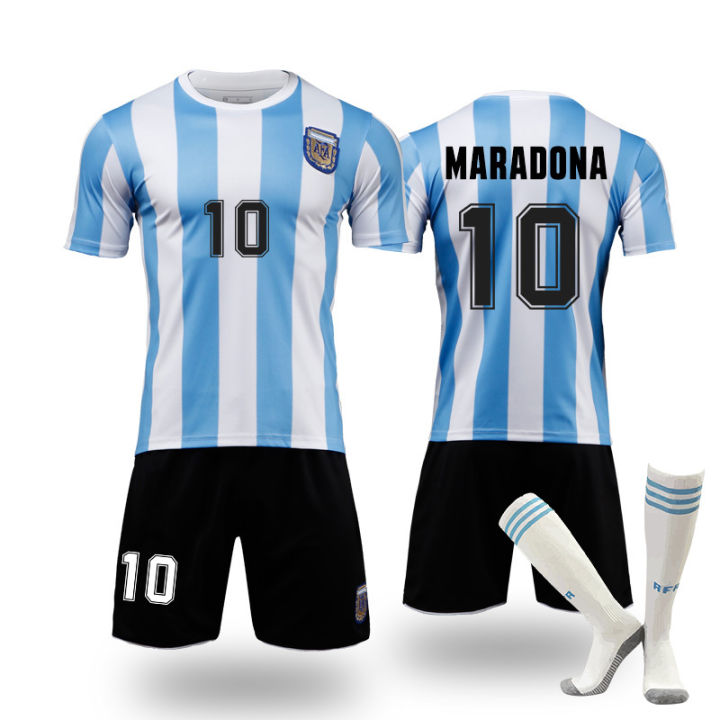 Argentina jersey 86 years home retro football jersey suit printed form o. 10 aradona jersey