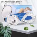 Anti snoring silicone magnetic device for smooth breathing. 