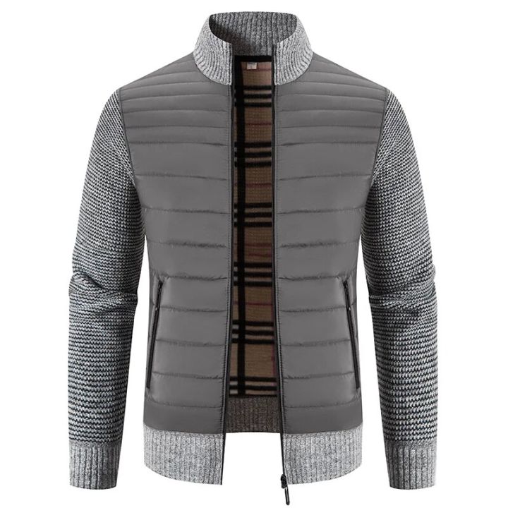 Men Knitted Sweater Cardigans Winter Warm New Half High Collar Zipper Cardigan Sweaters Coat Jacket Casual Fashion Men Clothing